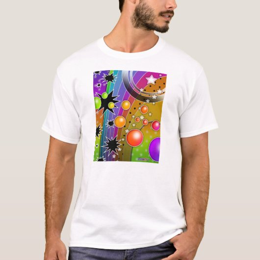Light T-shirts - GROTE BANG BLACK HOLES POP ART (Voorkant)