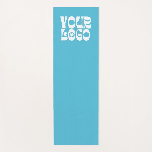 Light Teal Custom Logo Promotional Business Yogamat (Voorkant)