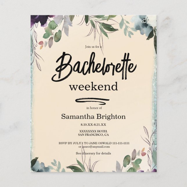 Light Terracotta Weekend Bachelorette Invitation (Voorkant)