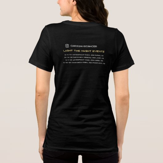 Light the Night for Carson Tri-Blend Shirt (Achterkant)
