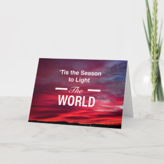 Light the World Sunrise Christmas Card Feestdagen Kaart