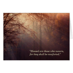 Light through Forest Christelijk Sympathcard