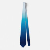 Light to Dark Ocean Blue Ombre Stropdas (Voorkant)