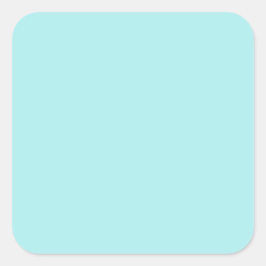 Light Turquoise Large Square Sticker (Voorkant)