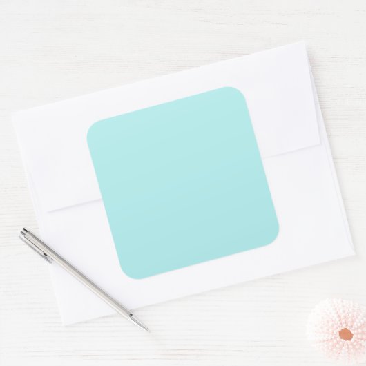 Light Turquoise Large Square Sticker (Envelop)