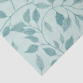 Light Turquoise Leaf Pattern Tissuepapier (Detail)
