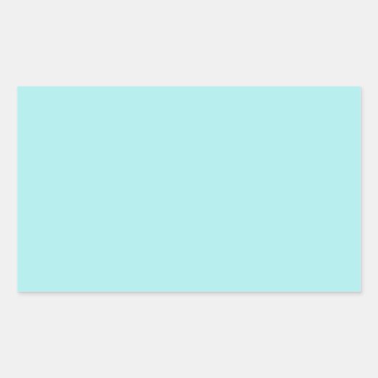Light Turquoise Rechthoekige Sticker (Voorkant)