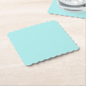Light Turquoise Scalloped Kartonnen Onderzetters (Gebogen)