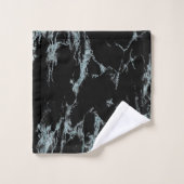 Light Turquoise Vein Black Marble Kijk uit Bad Handdoek (Wasdoekje)