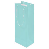 Light Turquoise Wine Gift Bag Wijn Cadeautas (Achterkant Gekanteld)