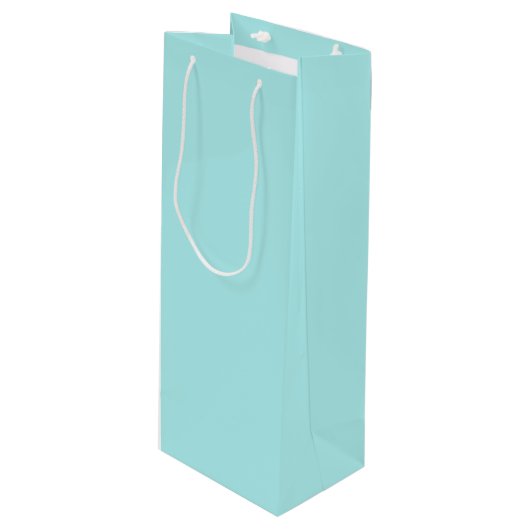 Light Turquoise Wine Gift Bag Wijn Cadeautas (Voorkant Gekanteld)