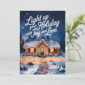 Light Up Holiday - Kerst Kaart (Staand voorkant)