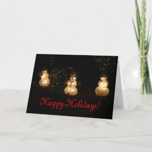 Light-Up Snowmen Vakantie Kaart