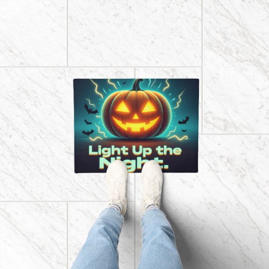 Light Up the Night Jack-O-Lantern Halloween Deurmat (Binnen)