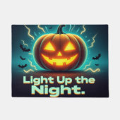 Light Up the Night Jack-O-Lantern Halloween Deurmat (Voorkant)