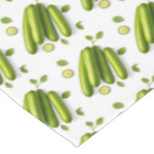 Light Vegetable Cucumber Floral Pattern Tafelkleed (Gekanteld)