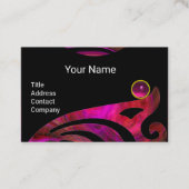 LIGHT VORTEX BUTTERFLY WING, RUBY Hot Pink Black Visitekaartje (Voorkant)