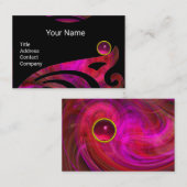 LIGHT VORTEX BUTTERFLY WING, RUBY Hot Pink Black Visitekaartje (Voorkant / Achterkant)