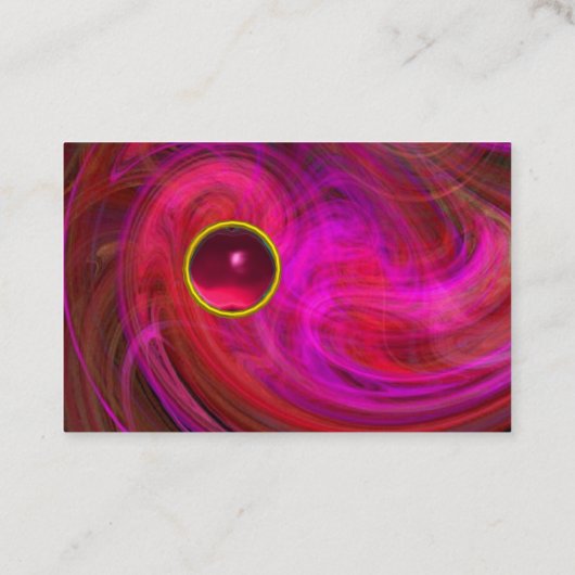 LIGHT VORTEX BUTTERFLY WING, RUBY Hot Pink Black Visitekaartje (Achterkant)