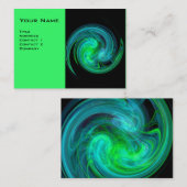 LIGHT VORTEX, levendig zwart blauw wit Visitekaartje (Voorkant / Achterkant)