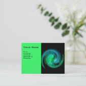 LIGHT VORTEX, levendig zwart blauw wit Visitekaartje (Staand voorkant)