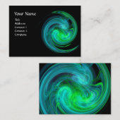 LIGHT VORTEX, levendig zwart-groen blauw Visitekaartje (Voorkant / Achterkant)