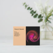 LIGHT VORTEX, levendig zwart roze vioolrood wit Visitekaartje (Staand voorkant)