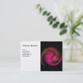 LIGHT VORTEX, levendig zwart roze vioolrood wit Visitekaartje (Staand voorkant)