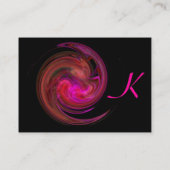 LIGHT VORTEX MONOGRAM Vibrant zwart roze violet Visitekaartje (Achterkant)