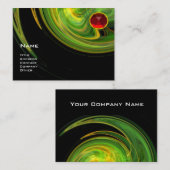LIGHT VORTEX RUBY- oranje geel groen zwart rood Visitekaartje (Voorkant / Achterkant)