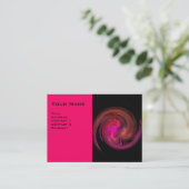 LIGHT VORTEX, vibrant fuchsia Black roze red Visitekaartje (Staand voorkant)