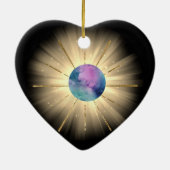 *~* Light Wins Gold Glitter Heart Ornament (Achterkant)