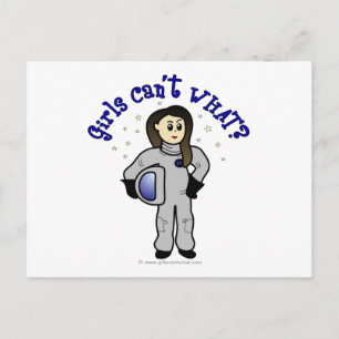 Light Woman Astronaut Briefkaart