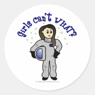 Light Woman Astronaut Ronde Sticker