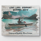 Light Wood Brushstroke Lijst Memory Keepsake Fotoplaat (Voorkant)