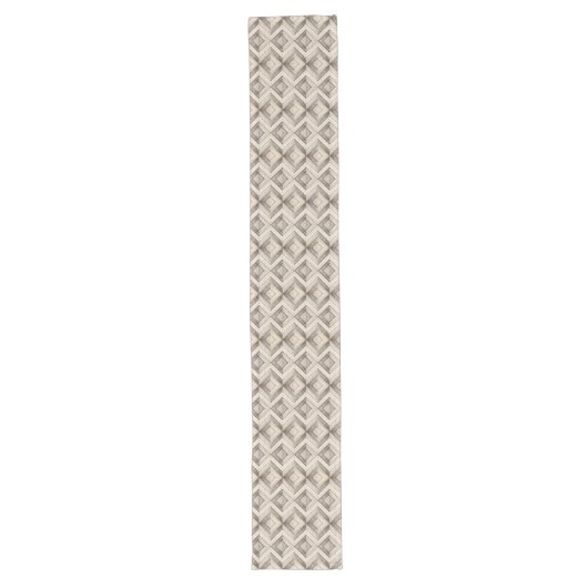 Light Wood Chevron Pattern Mooi Lange Tafelloper (Voorkant)