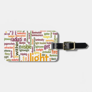 Light Word Cloud Art Print Bagagelabel
