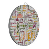 Light Word Cloud Art Print Dartbord (Voorkant Links)