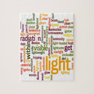 Light Word Cloud Art Print Legpuzzel