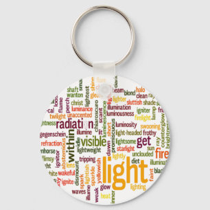 Light Word Cloud Art Print Sleutelhanger