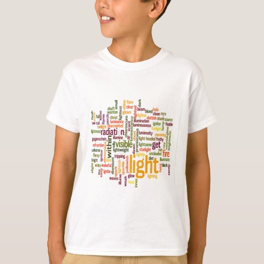 Light Word Cloud Art Print T-shirt (Voorkant)