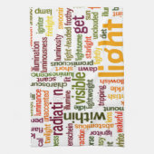 Light Word Cloud Art Print Theedoek (Verticaal)