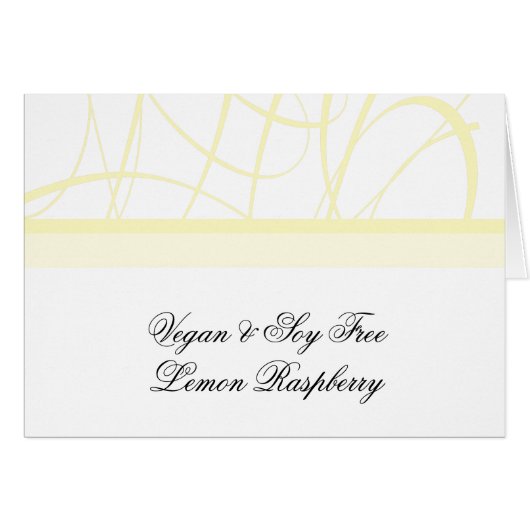 Light Yellow Buffet Menu Tent/Table Card (Voorkant Horizontaal)