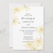 Light Yellow Daisies op White Wedding Kaart (Voorkant)