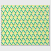 Light Yellow Emerald Green Whl Moroccan #4DS Cadeaupapier (Vlak)
