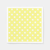 Light Yellow White Polka Dots Pattern Servetten (Voorkant)