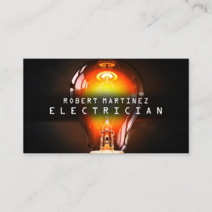 Lightbulb afbeelding afdekking elektrisch visitekaartje