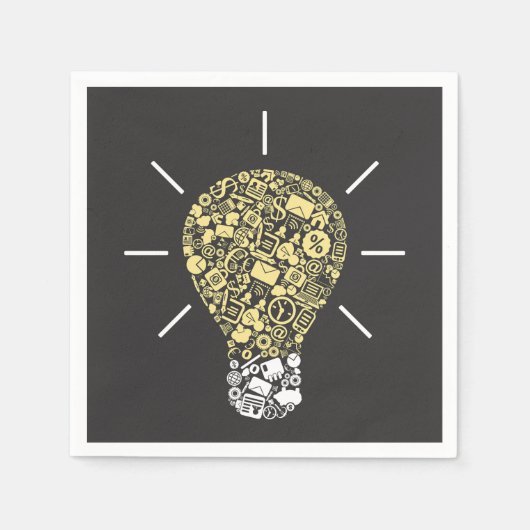 Lightbulb Idea Papieren servetten (Voorkant)