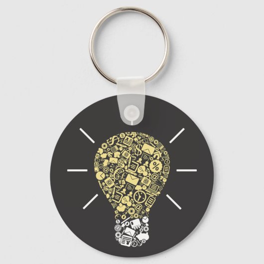 Lightbulb Idea-Sleutelhanger Sleutelhanger (Voorkant)