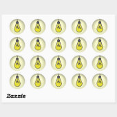 Lightbulb Idee Design Ronde Sticker (Vel)